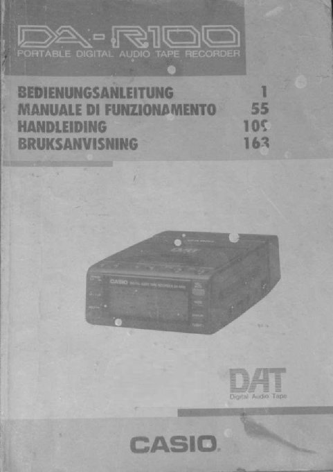 Casio DA-R100 User Manual