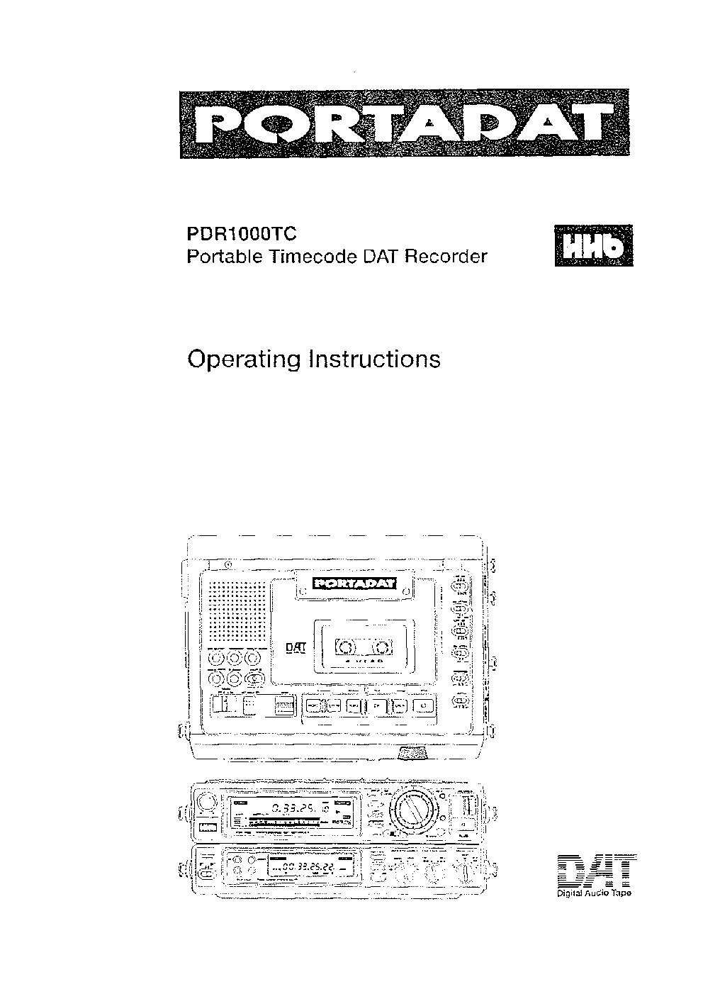 HHB PDR1000TC User Manual