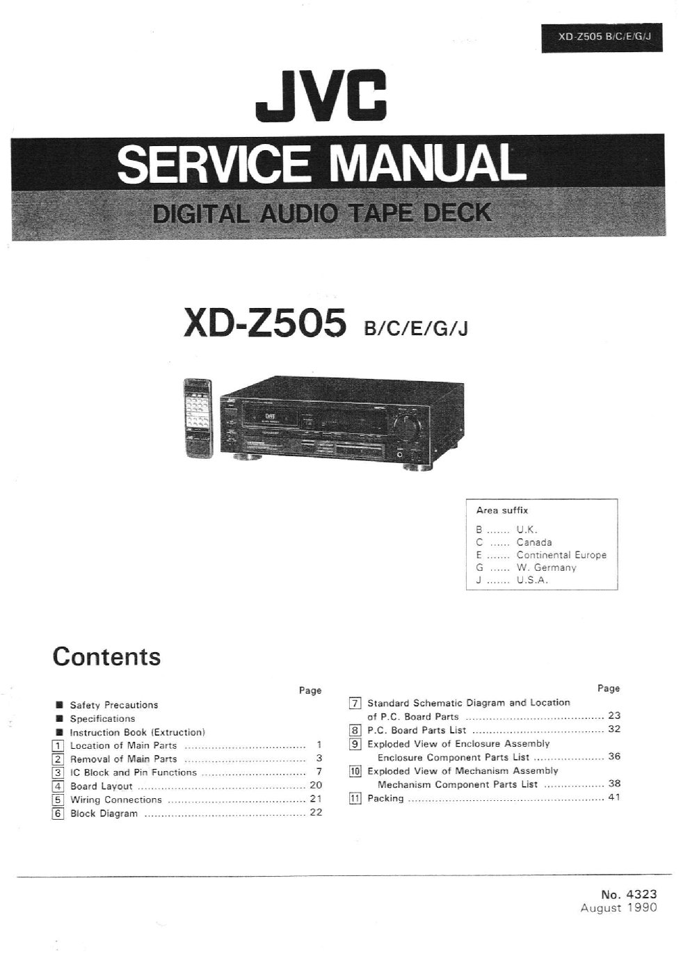 JVC XD-Z505 Service Manual