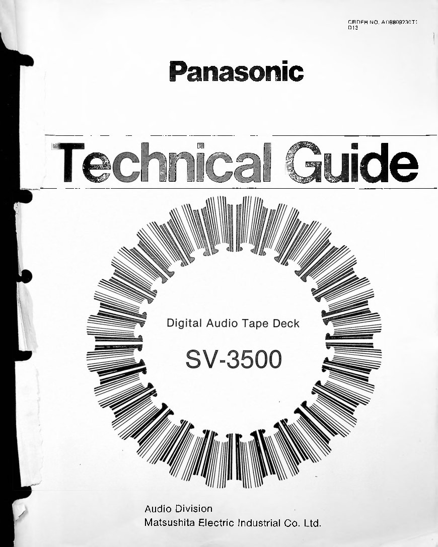 Panasonic SV-3500 Service Manual