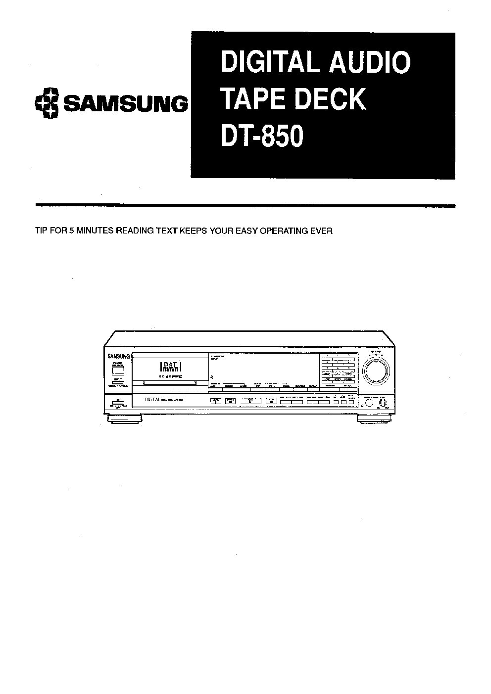 Samsung DT-850 User Manual