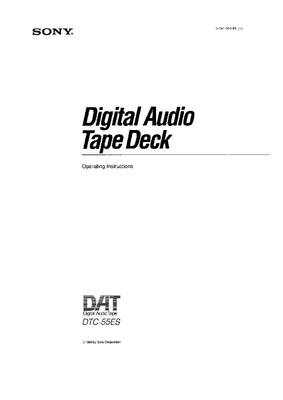 Sony DTC-55ES User Manual