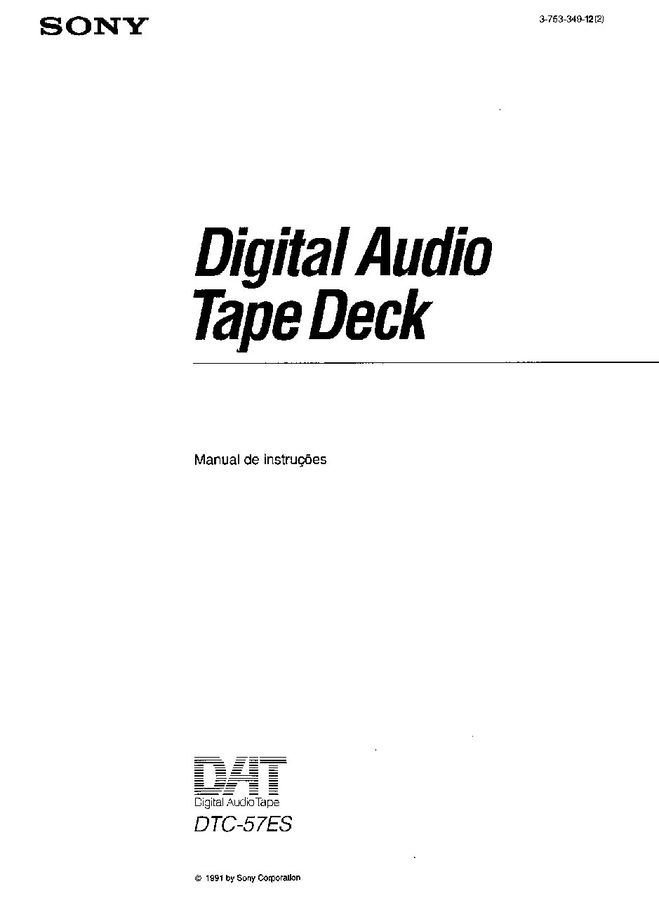 Sony DTC-57ES User Manual